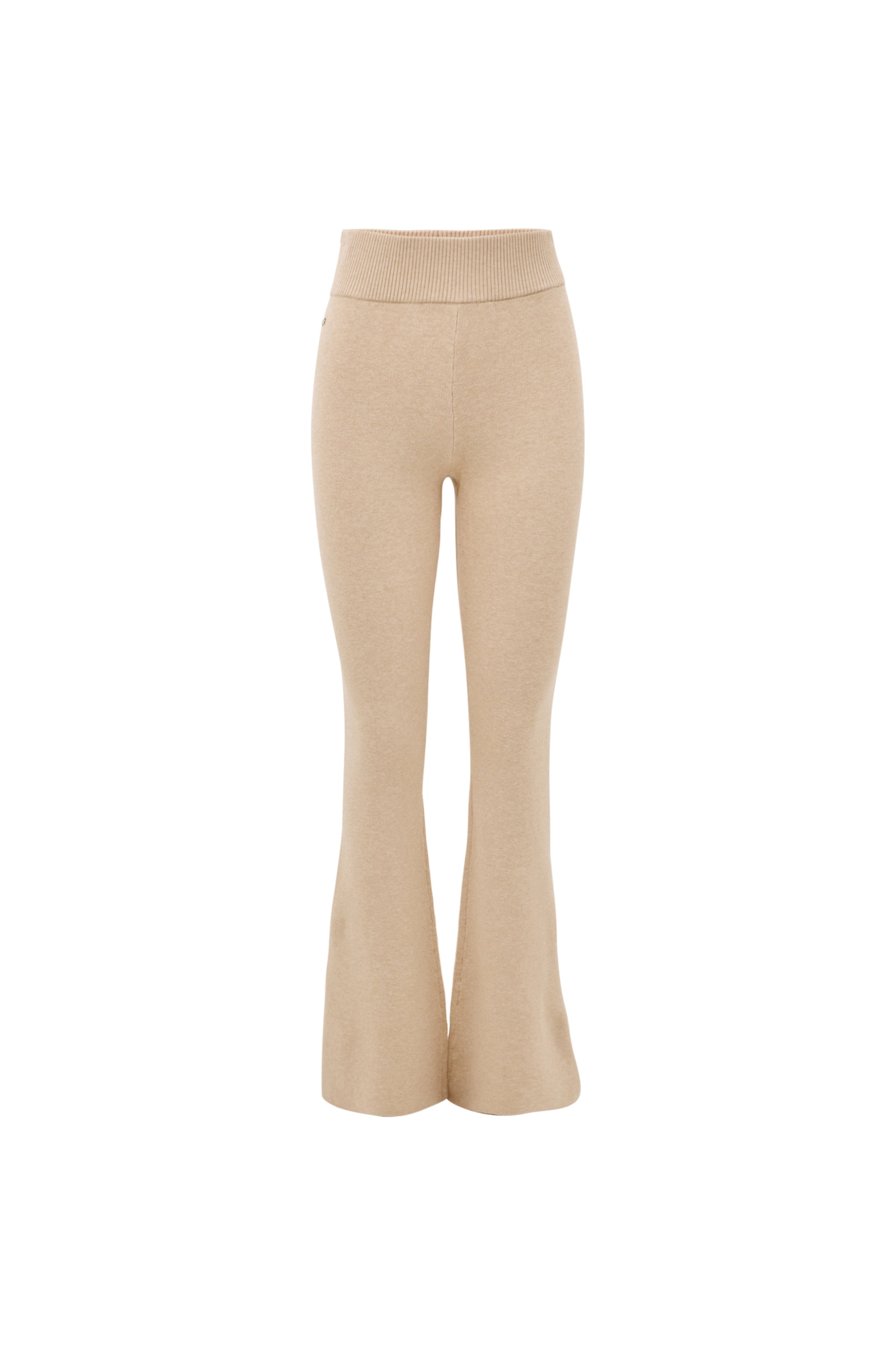 OLLY flared pants - Beige Melange