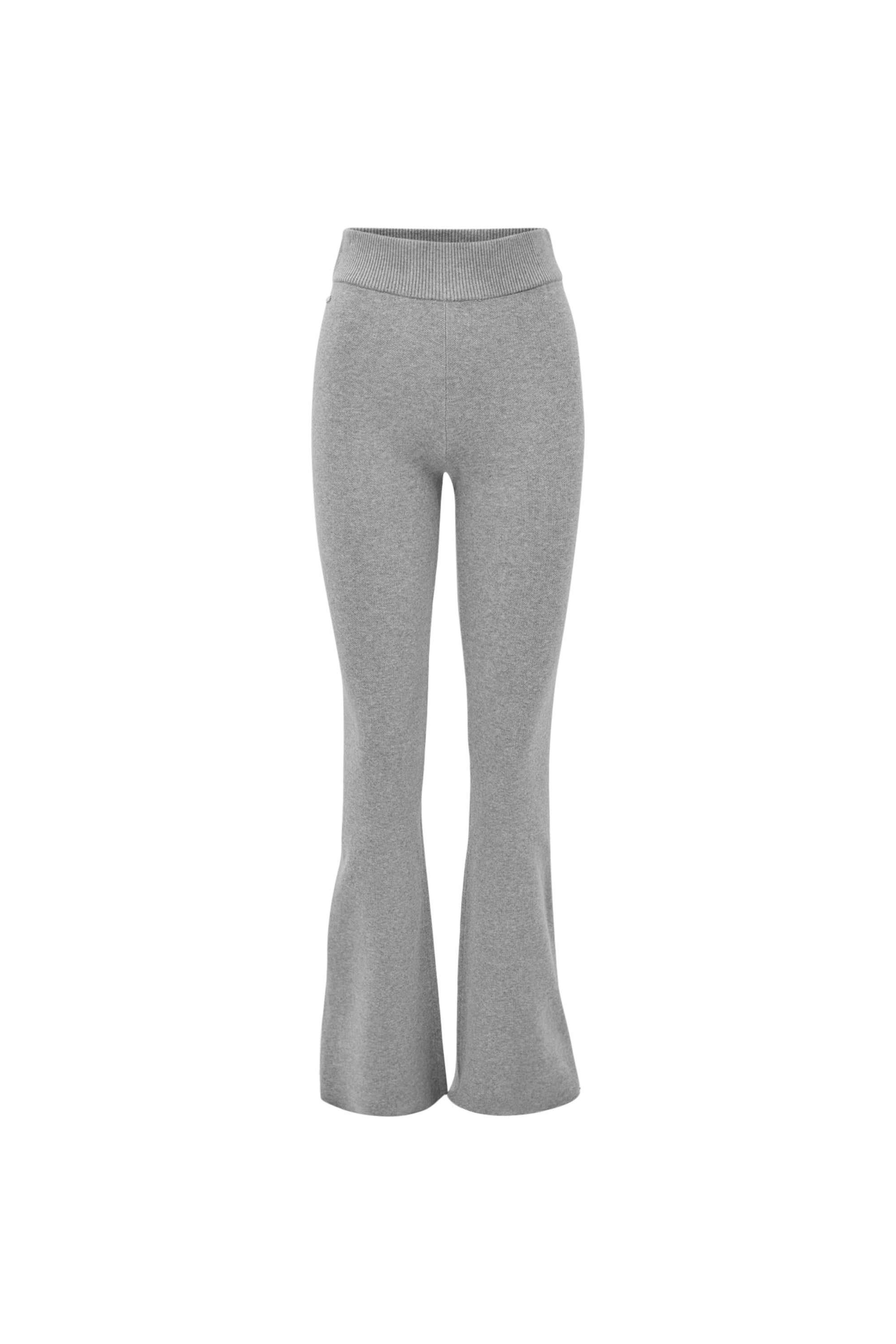 OLLY flared pants - Grey Melange