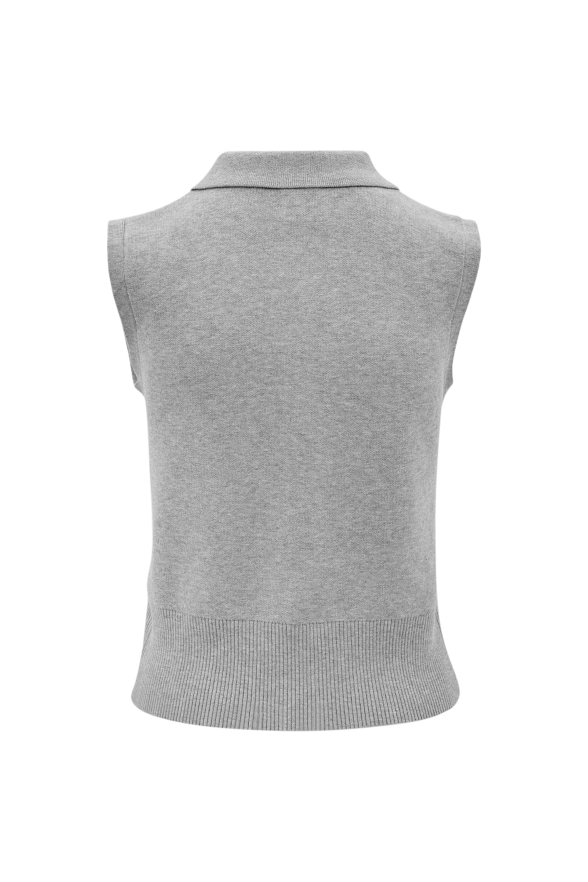 OLLY sleeveless cardigan - Grey Melange