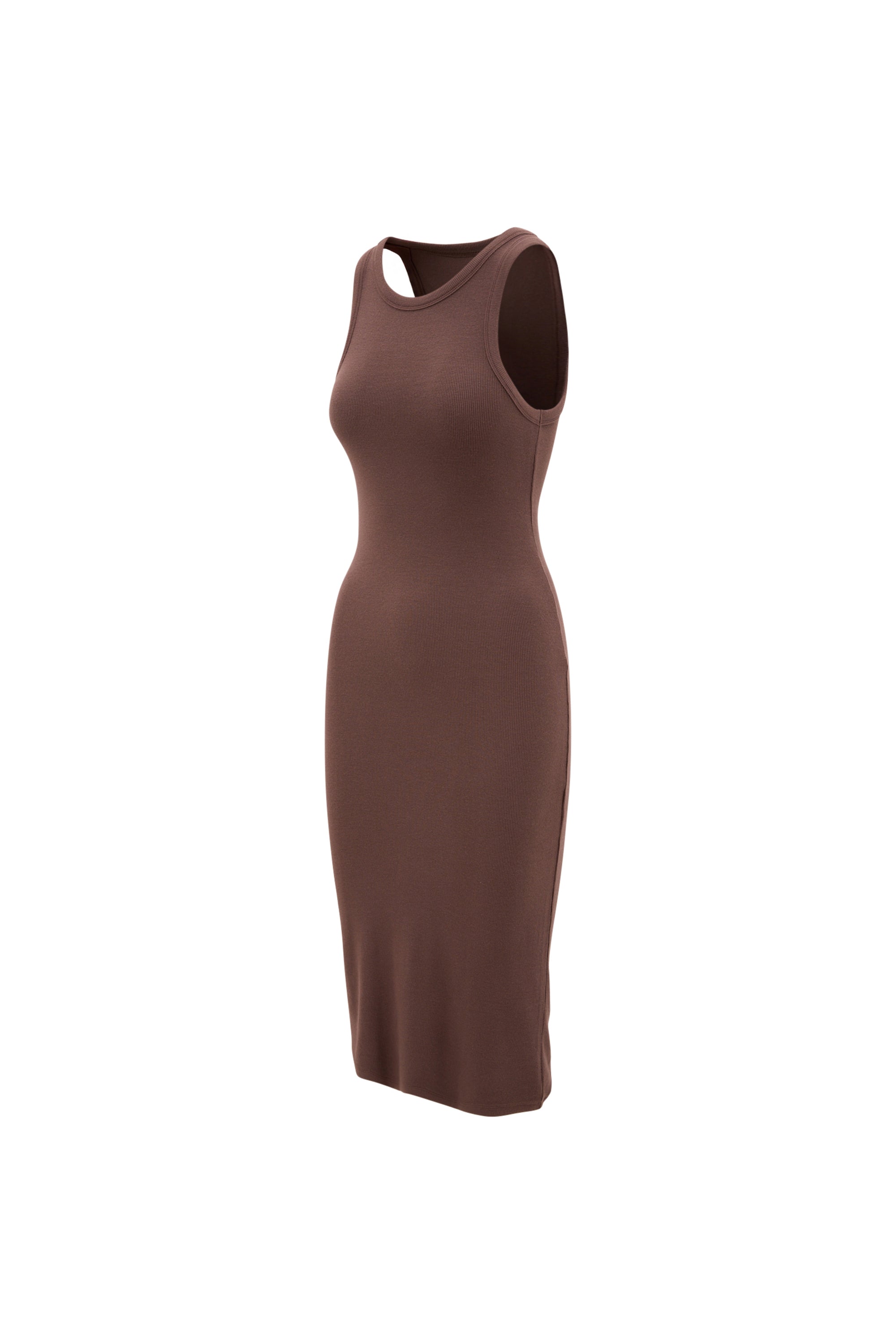 MILA logo soft dress - Chocolate