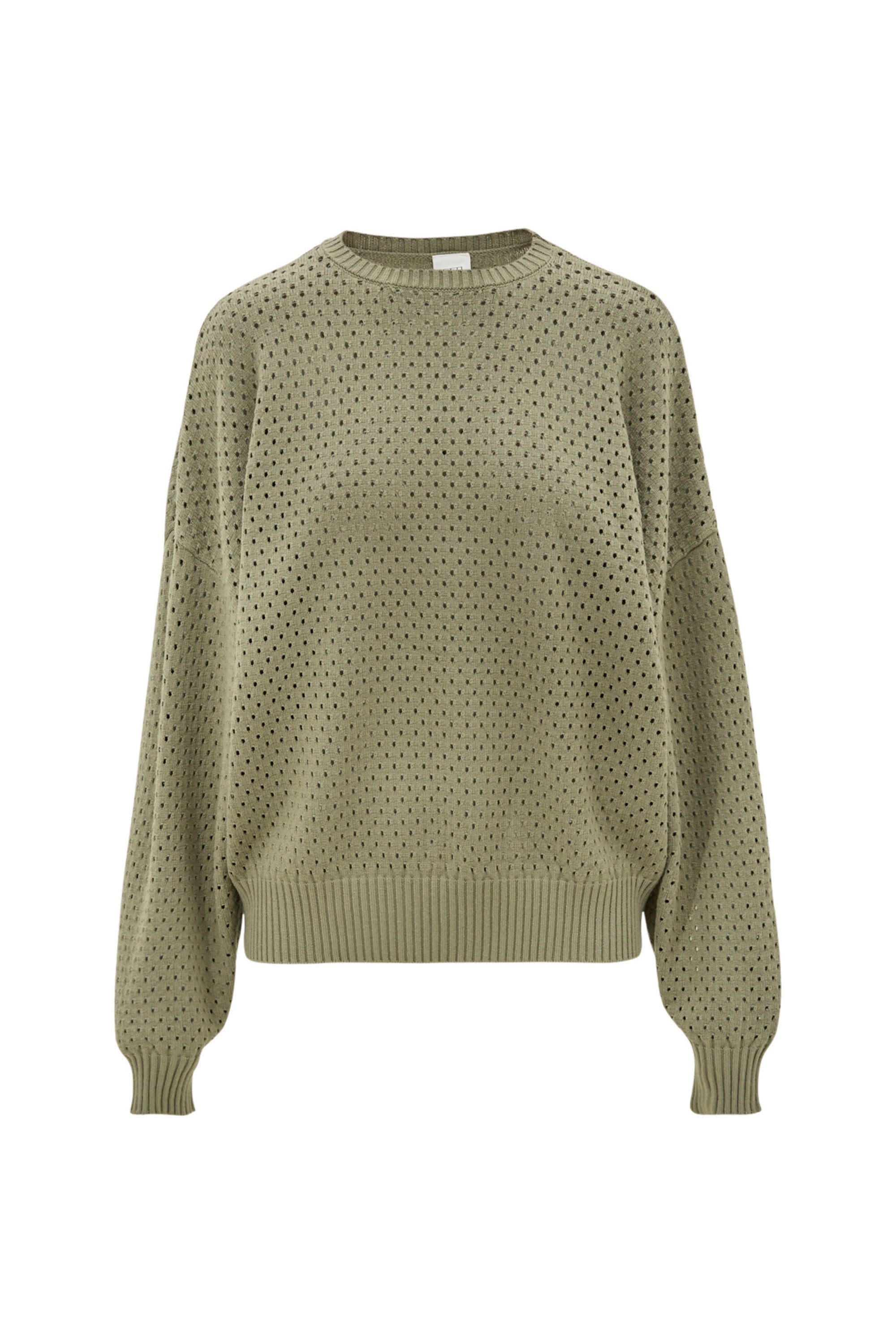 OLLY crochet sweater - Olive