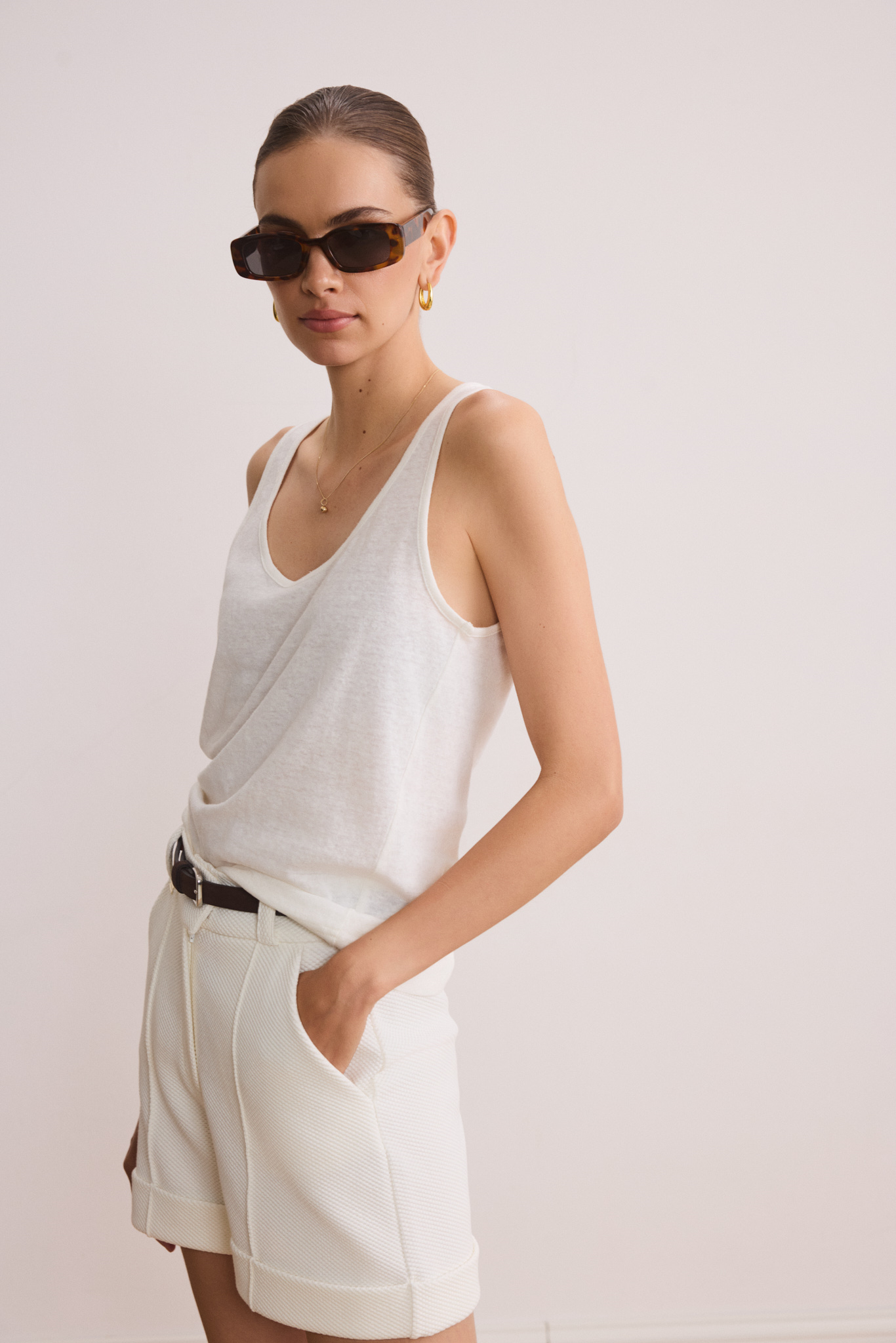 NOA linen tank - Marshmellow