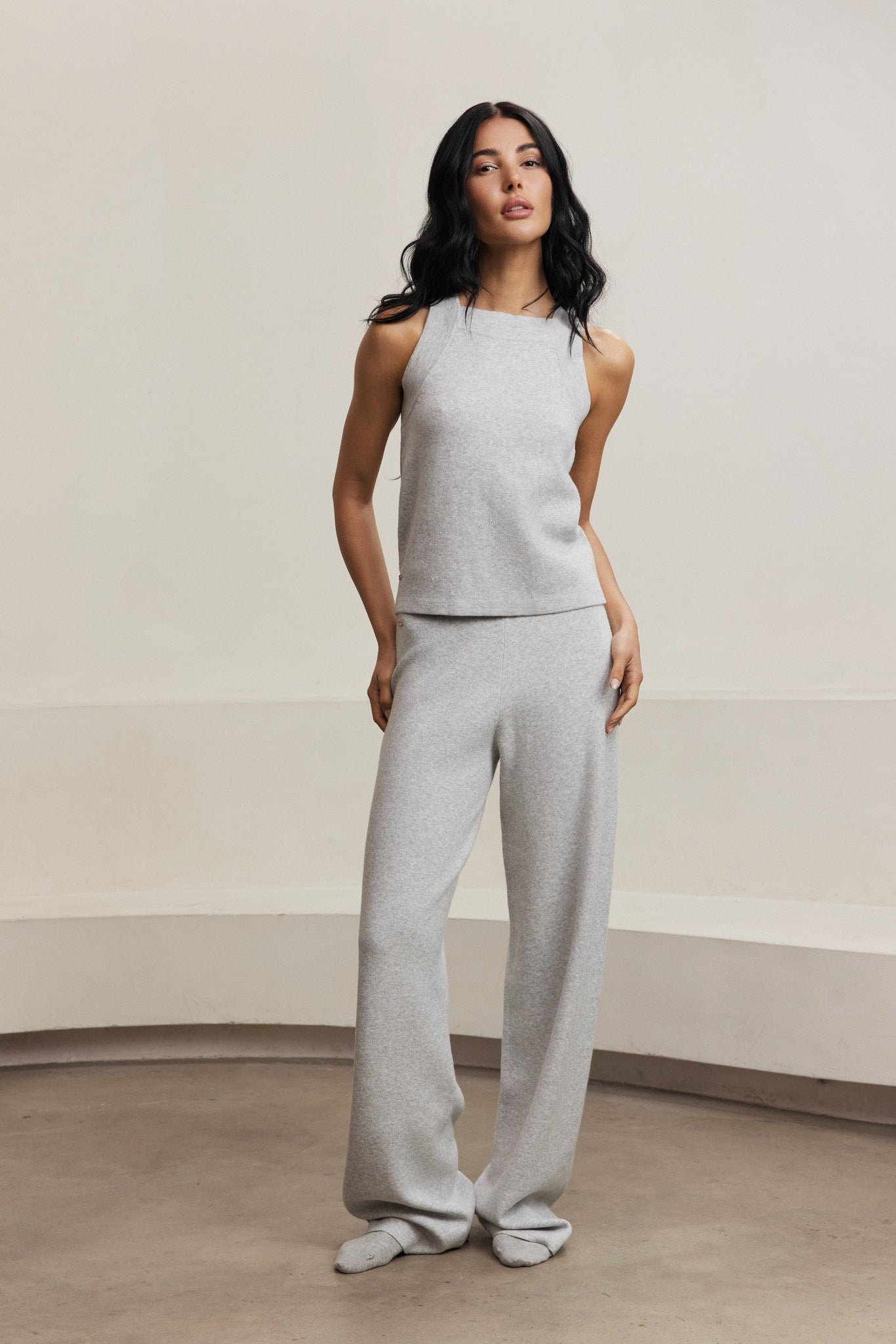 Olly Tank - Grey Melange