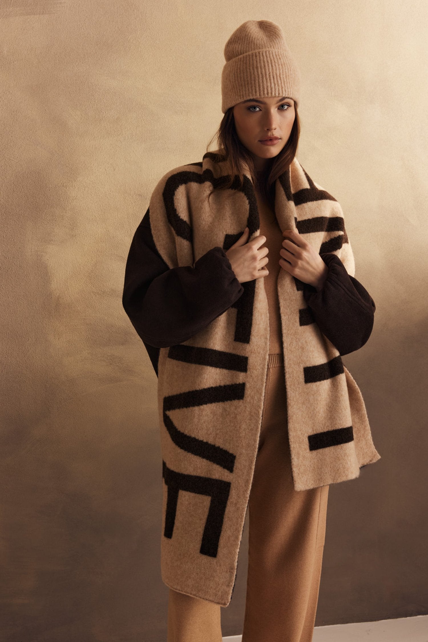 Levy Wool Scarf - Camel