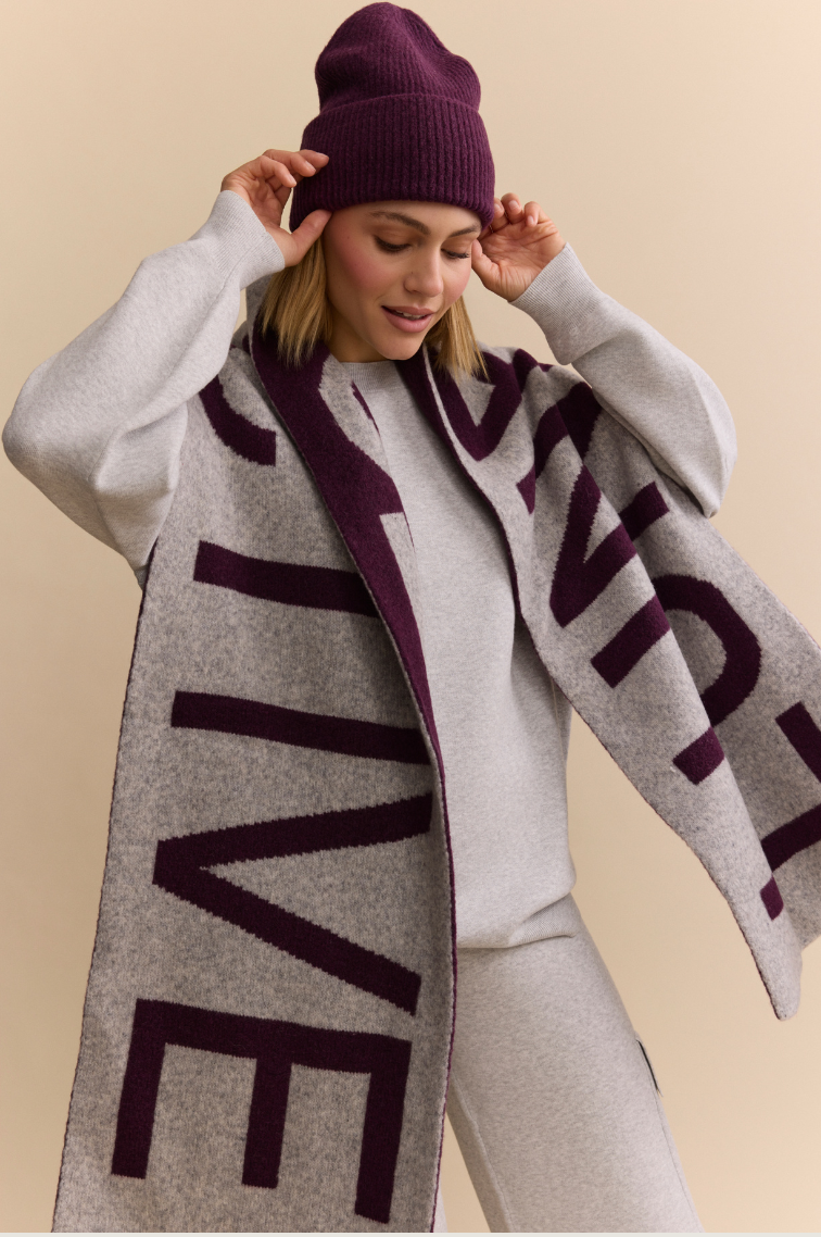Levy Wool Scarf - Grey Melange