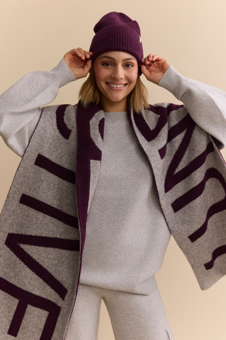 Levy Wool Scarf - Grey Melange