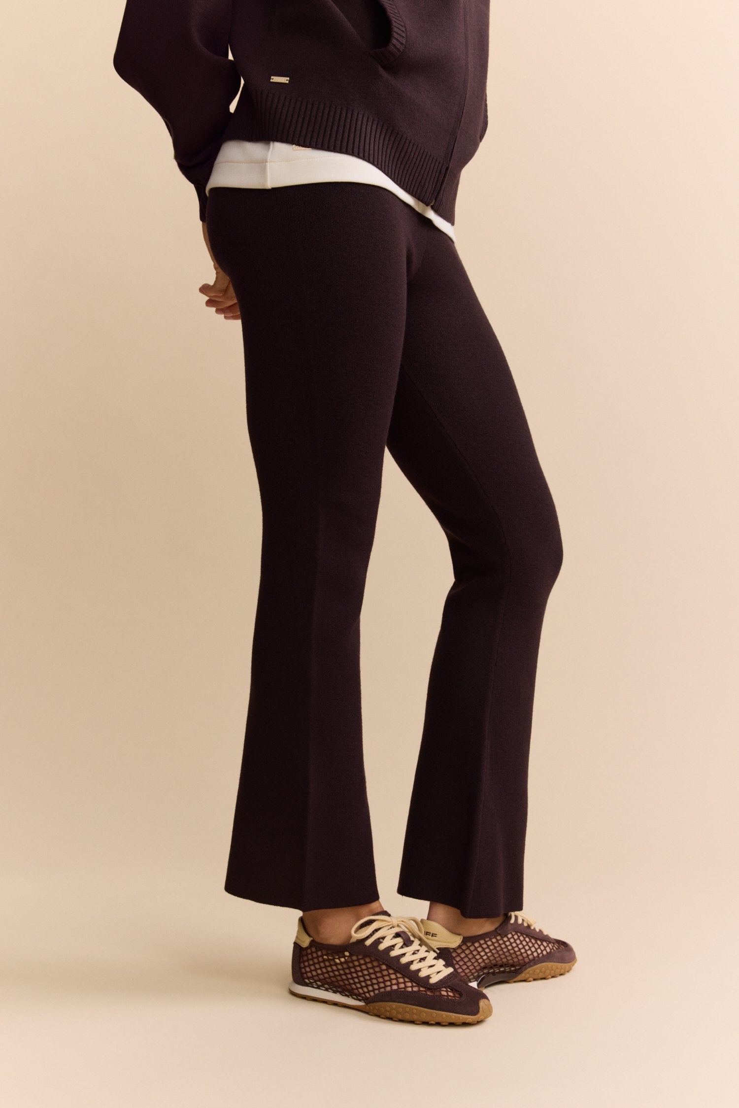 Olly Kick Flared Pants - Dark Espresso