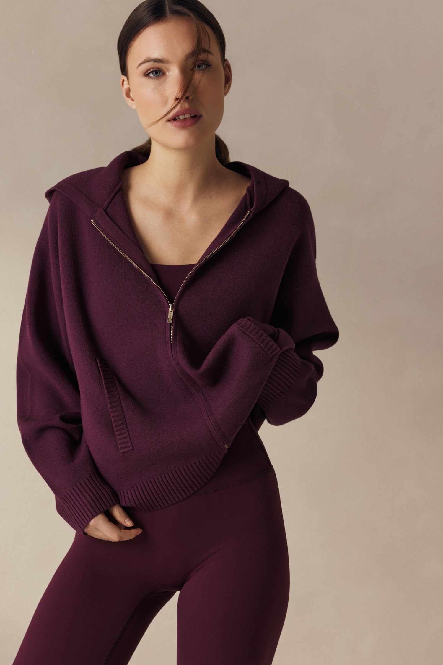 Olly Zip Up Hoodie - Bordeaux