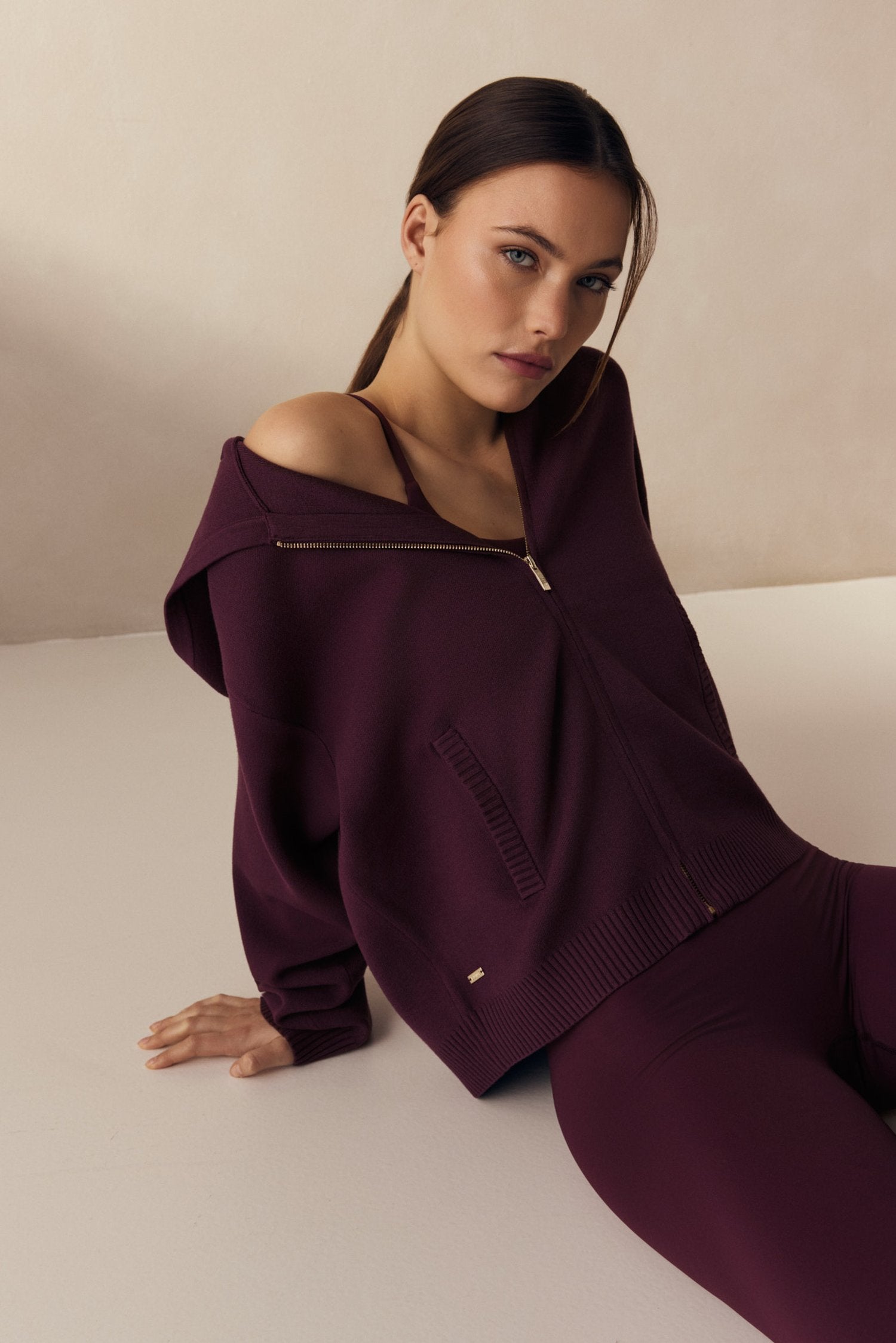 Olly Zip Up Hoodie - Bordeaux