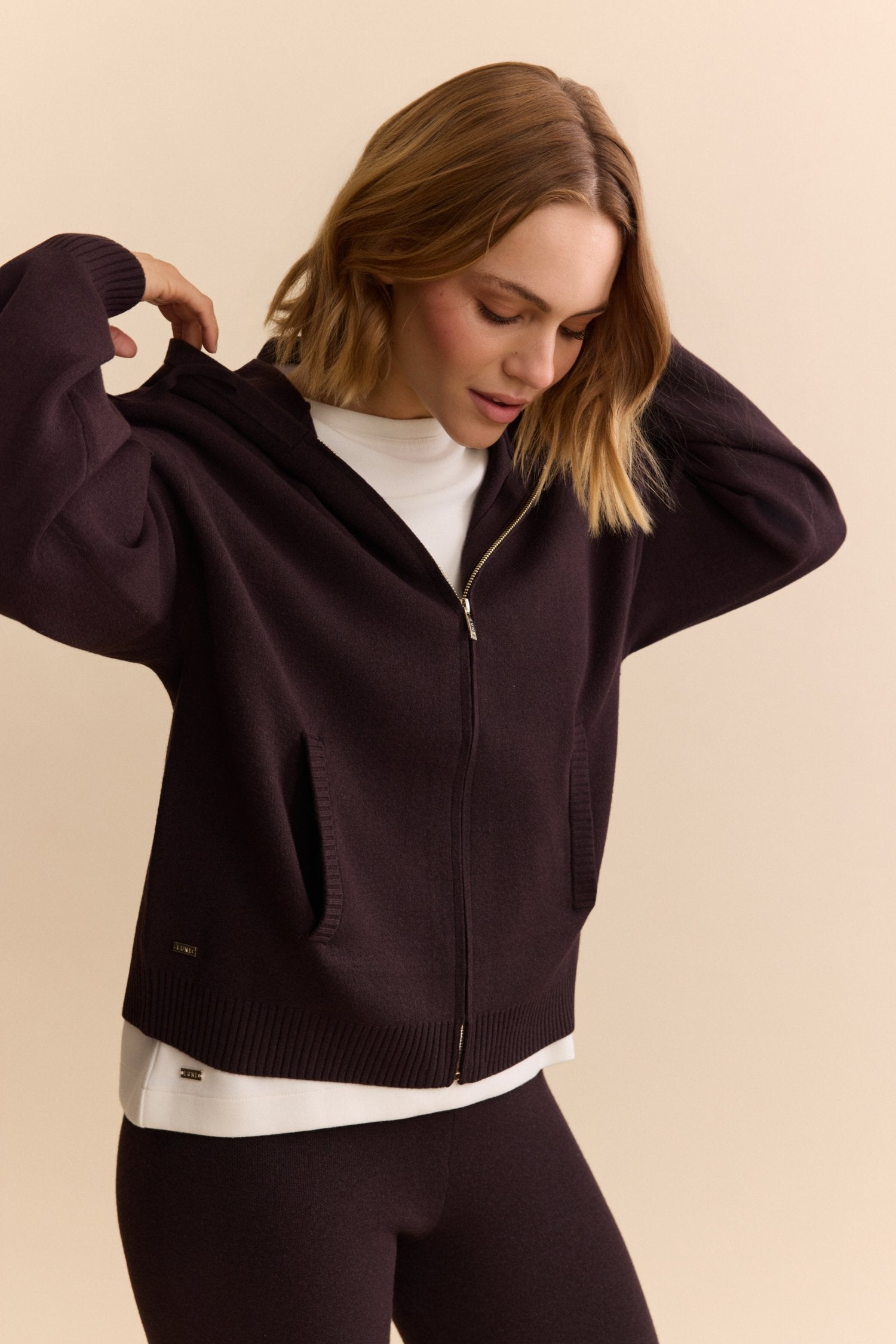 Olly Zip Up Hoodie - Dark Espresso