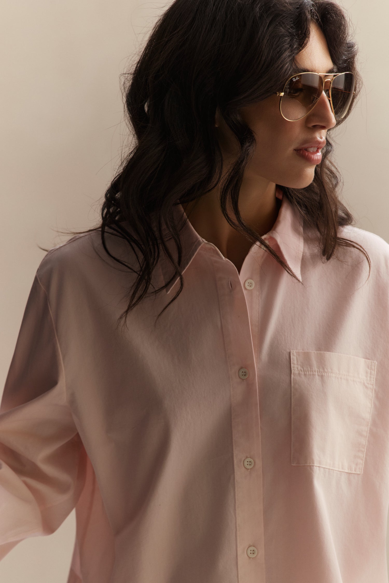 Jordie Cropped Blouse - Mauve Pink
