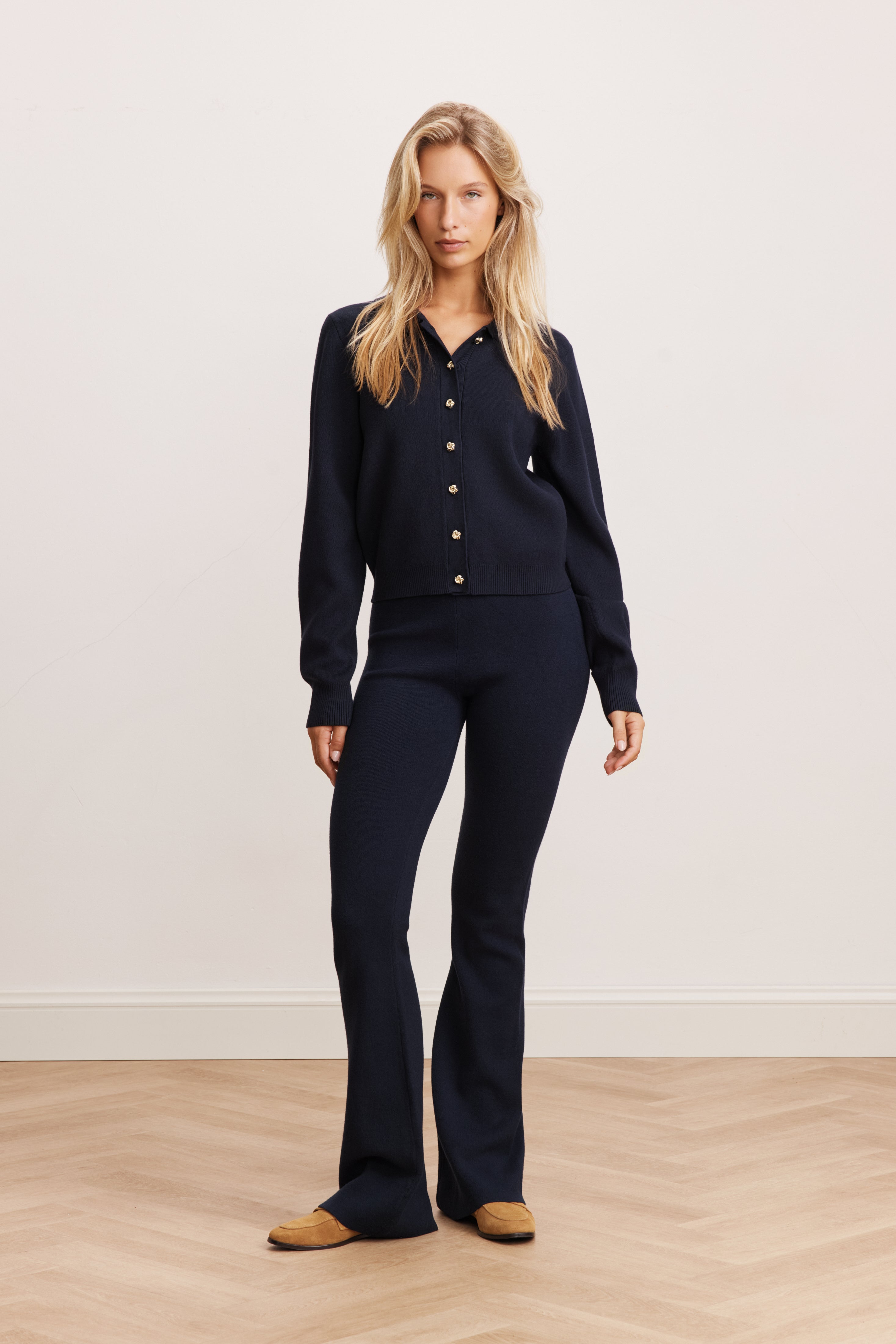 Olly Flare Pants - Dark Blue