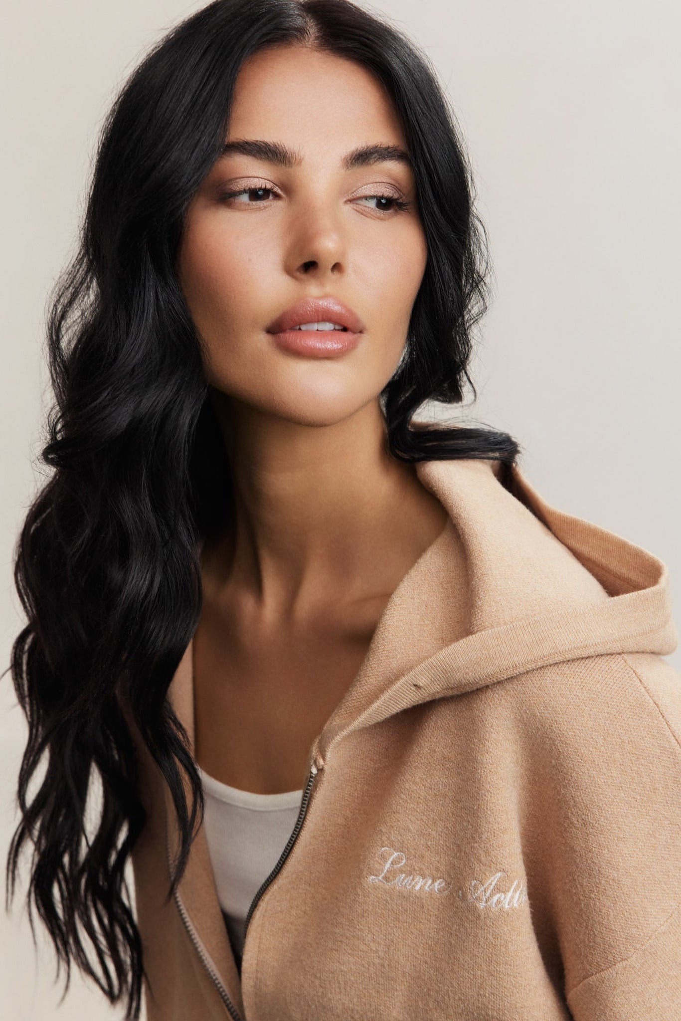 Olly Zip Up Cardigan - Camel