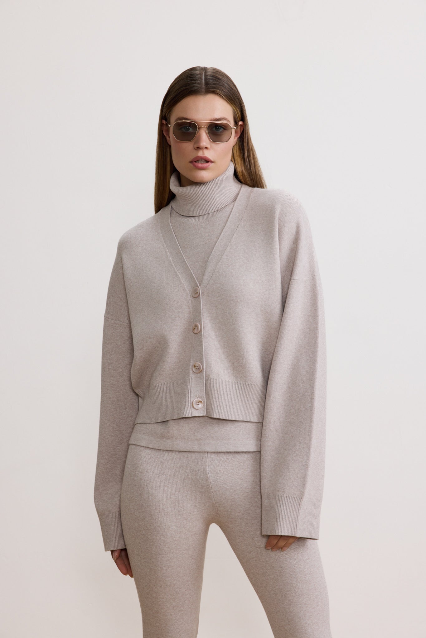Olly Sleeveless Turtleneck - Feather