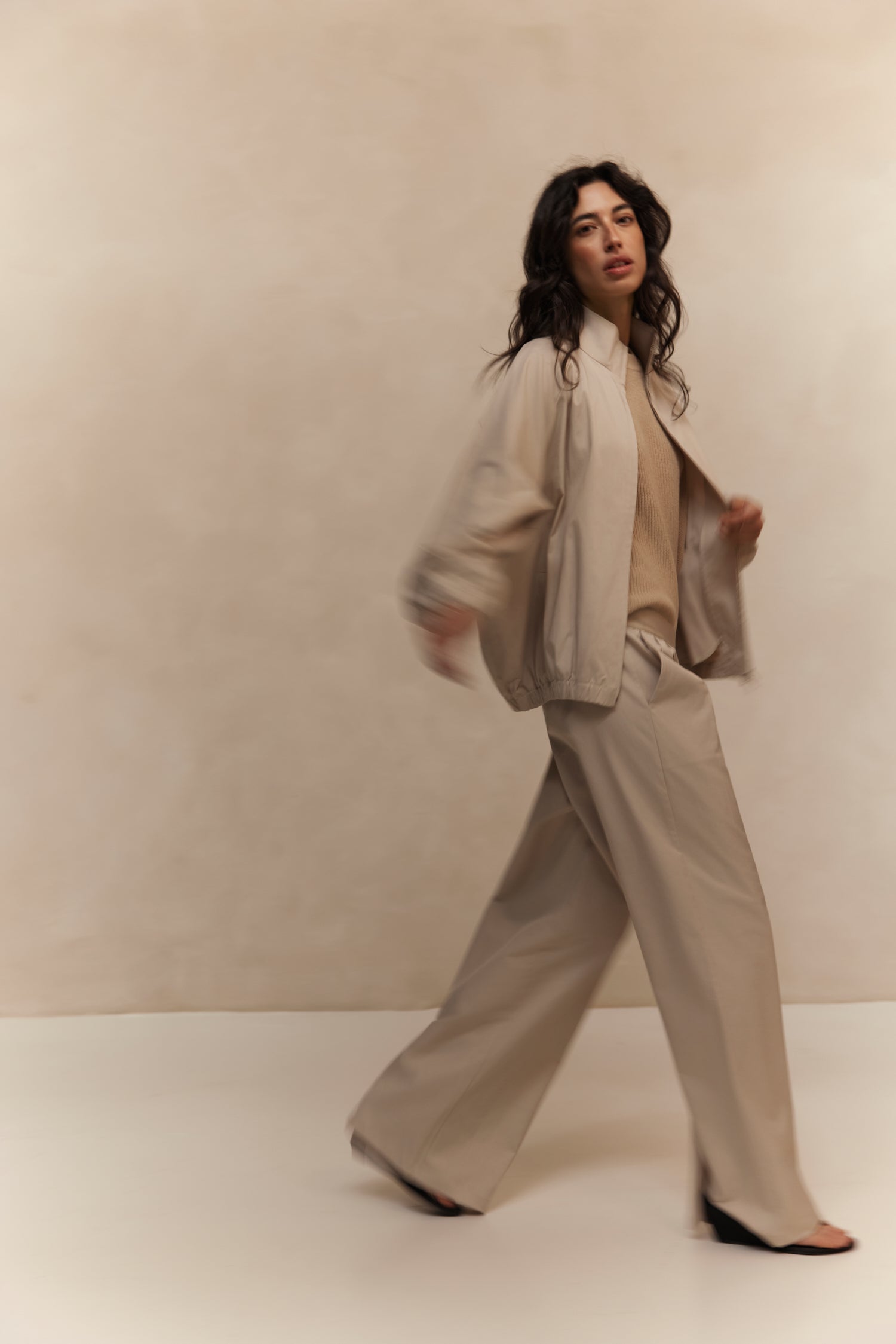 Norah Wide Leg Pant - Beige