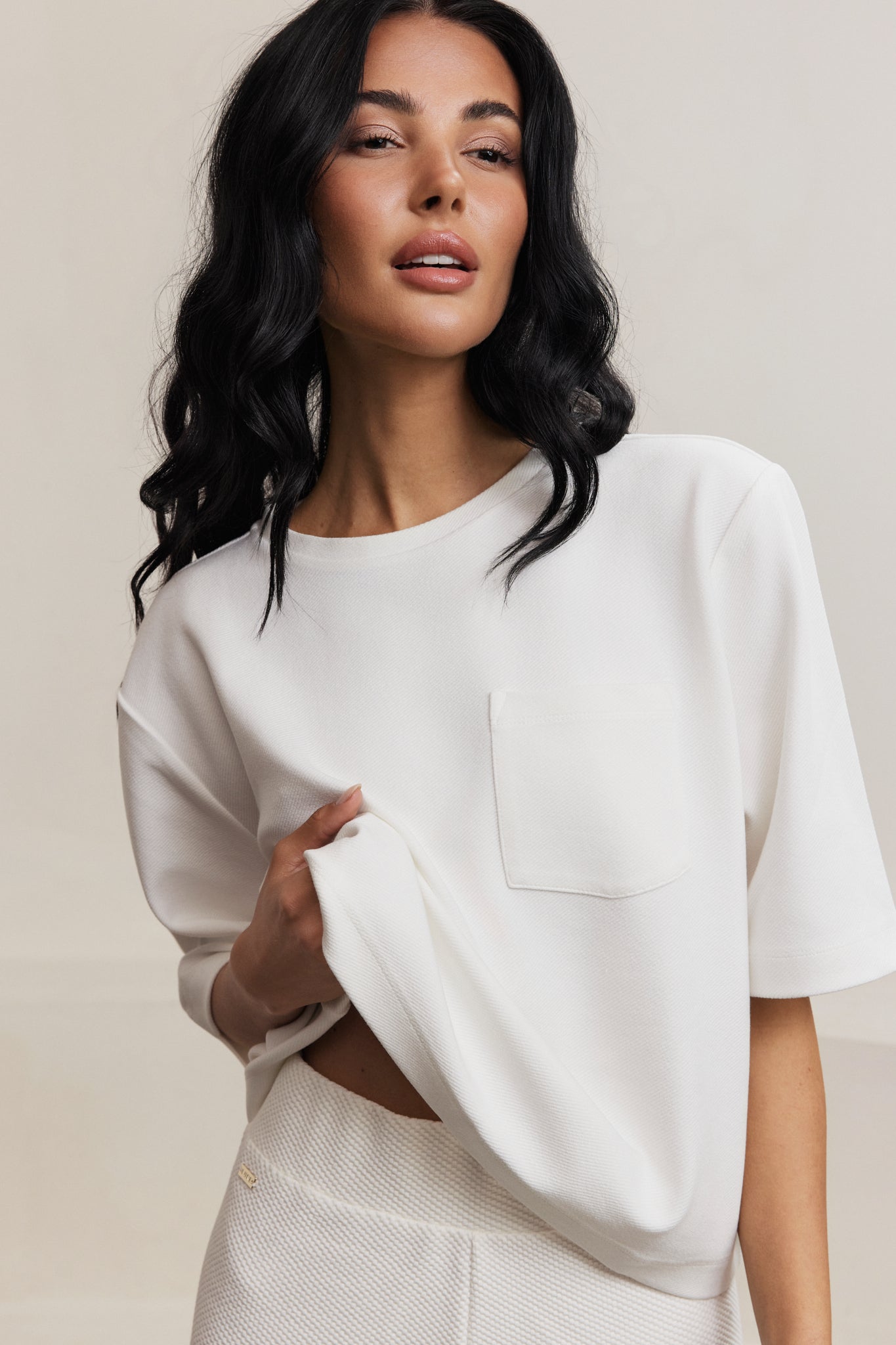 FOREST ESSENTIEL short tee - Marshmellow