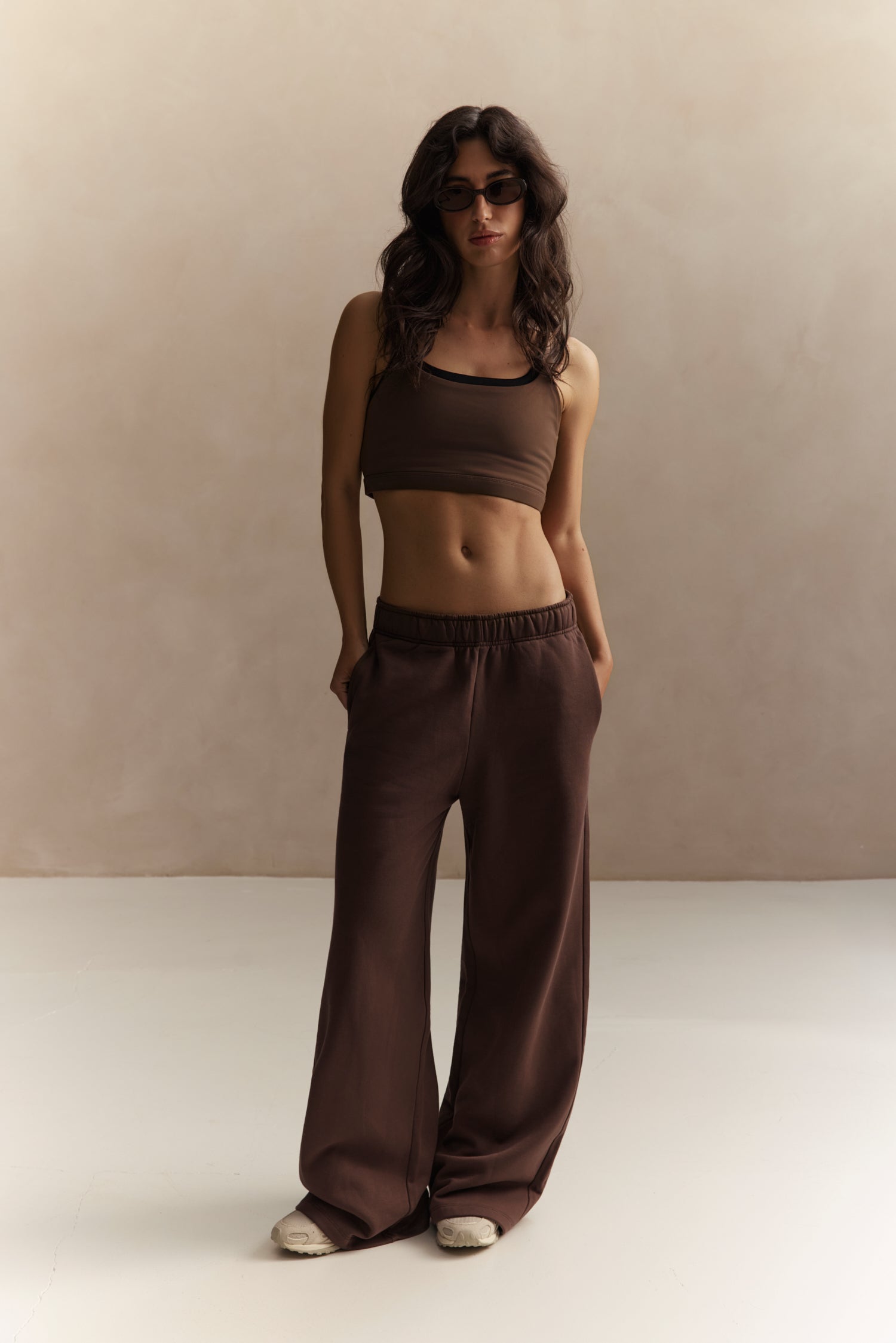 Zane Wide Leg Pant - Chocolate