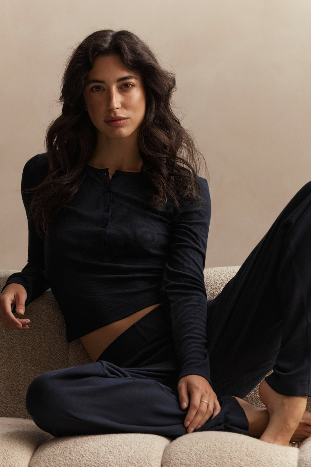 Mila Straight Pants - Navy