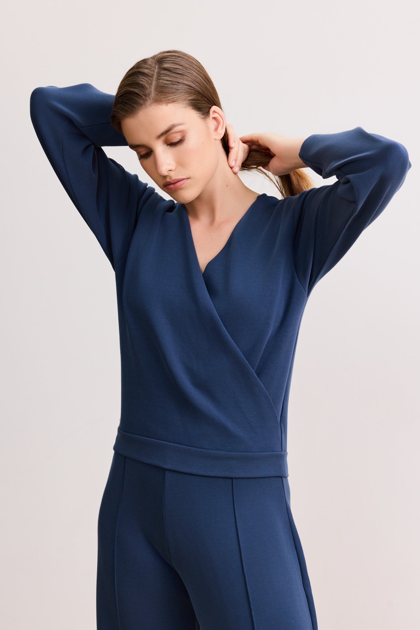 LARA wrap top - Night Blue