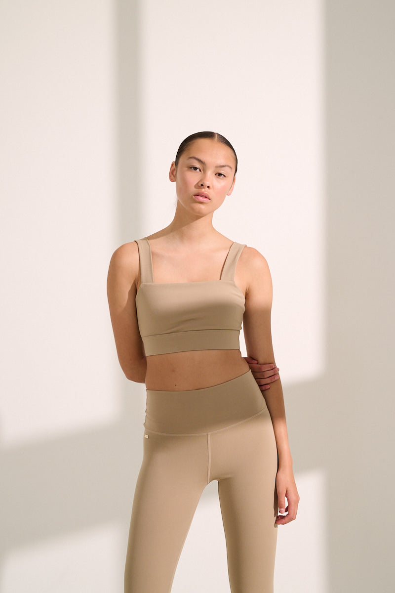 RIVER LIFT square neck bra - Dune