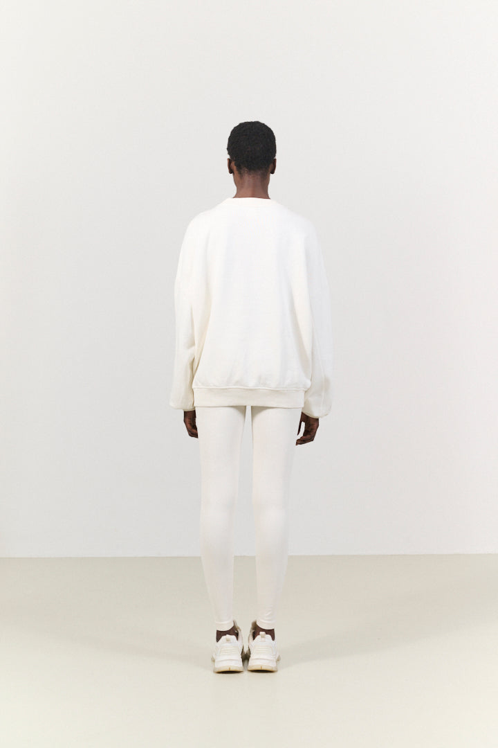 ZANE 100% ORGANIC COTTON oversized crew - Marshmellow