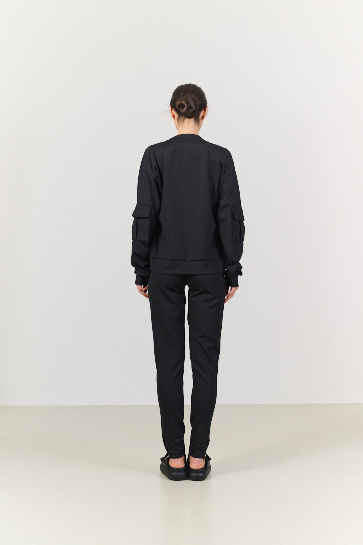 Kenny tech-jersey tapered pants - Black
