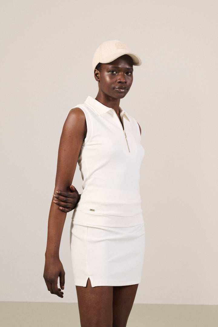 FOREST sleeveless polo - Marshmellow