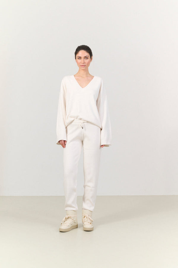 Millie knitted jogger - Off White