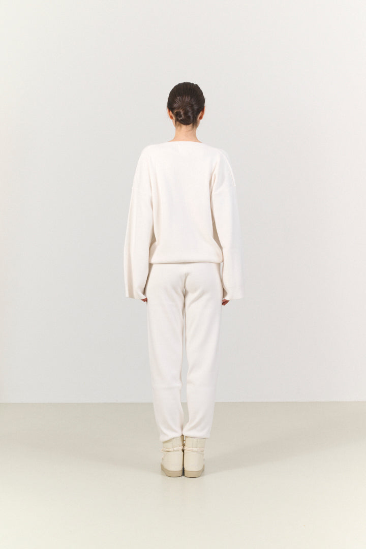 Millie knitted jogger - Off White