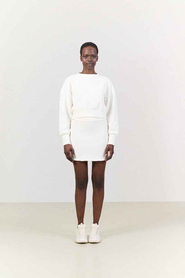 Moon cropped sweat - Marshmellow