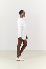 Moon cropped sweat - Marshmellow