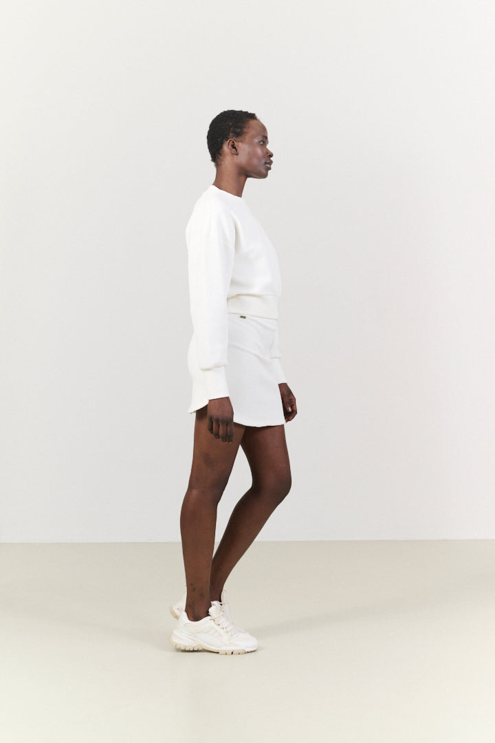 Moon cropped sweat - Marshmellow