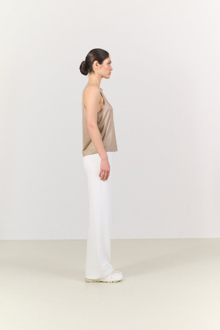 Stevie wide fit tank top - Dune