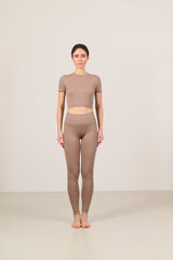 LUNA SCULPT seamless high-waisted rib legging - Fossil