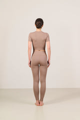 LUNA SCULPT seamless high-waisted rib legging - Fossil