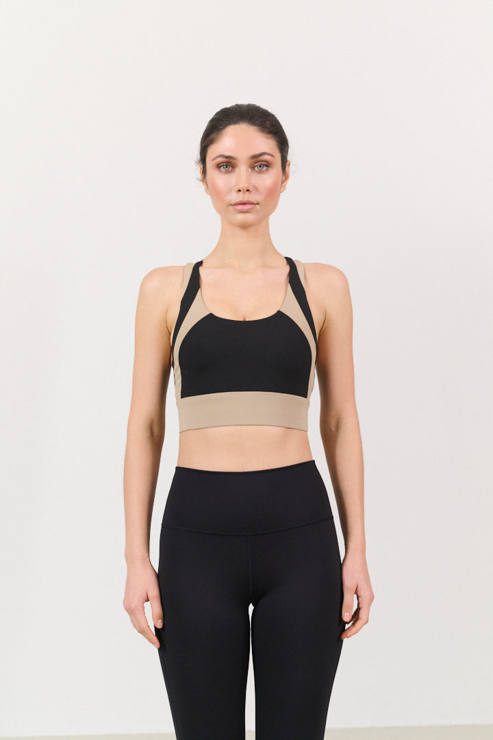 RIVER LIFT medium support pattern bra - Black