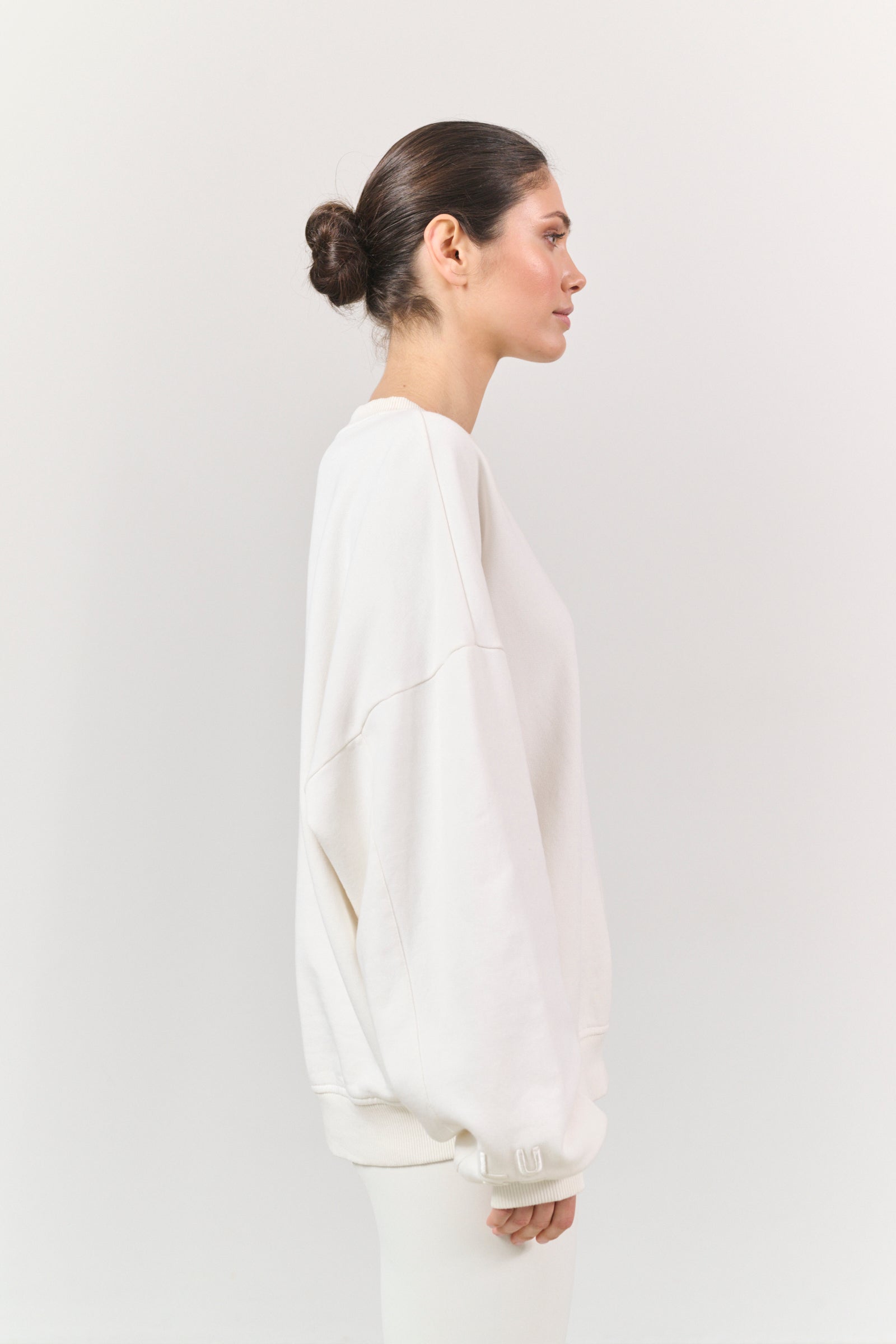 ZANE 100% ORGANIC COTTON oversized crew - Marshmellow
