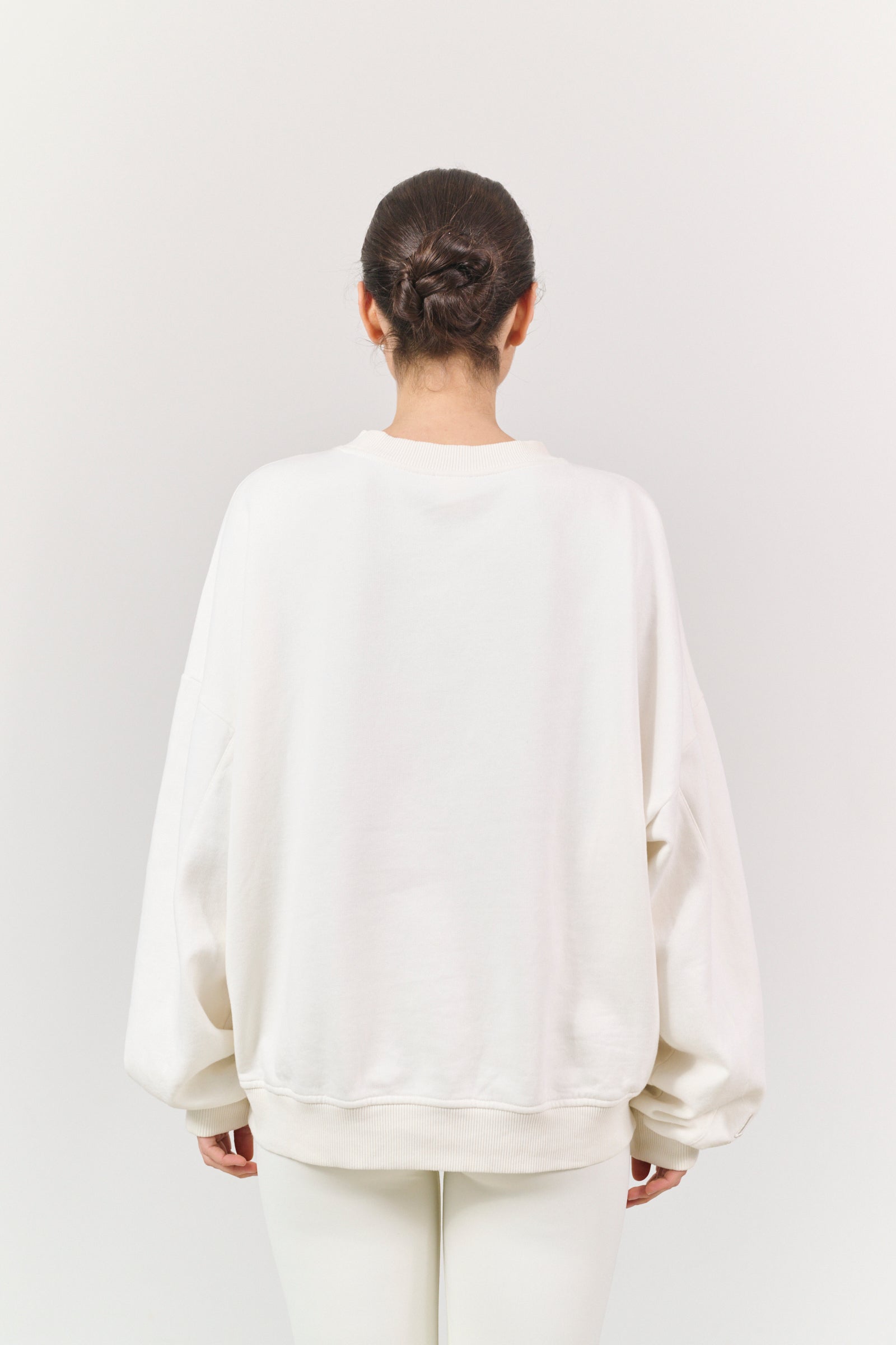 ZANE 100% ORGANIC COTTON oversized crew - Marshmellow