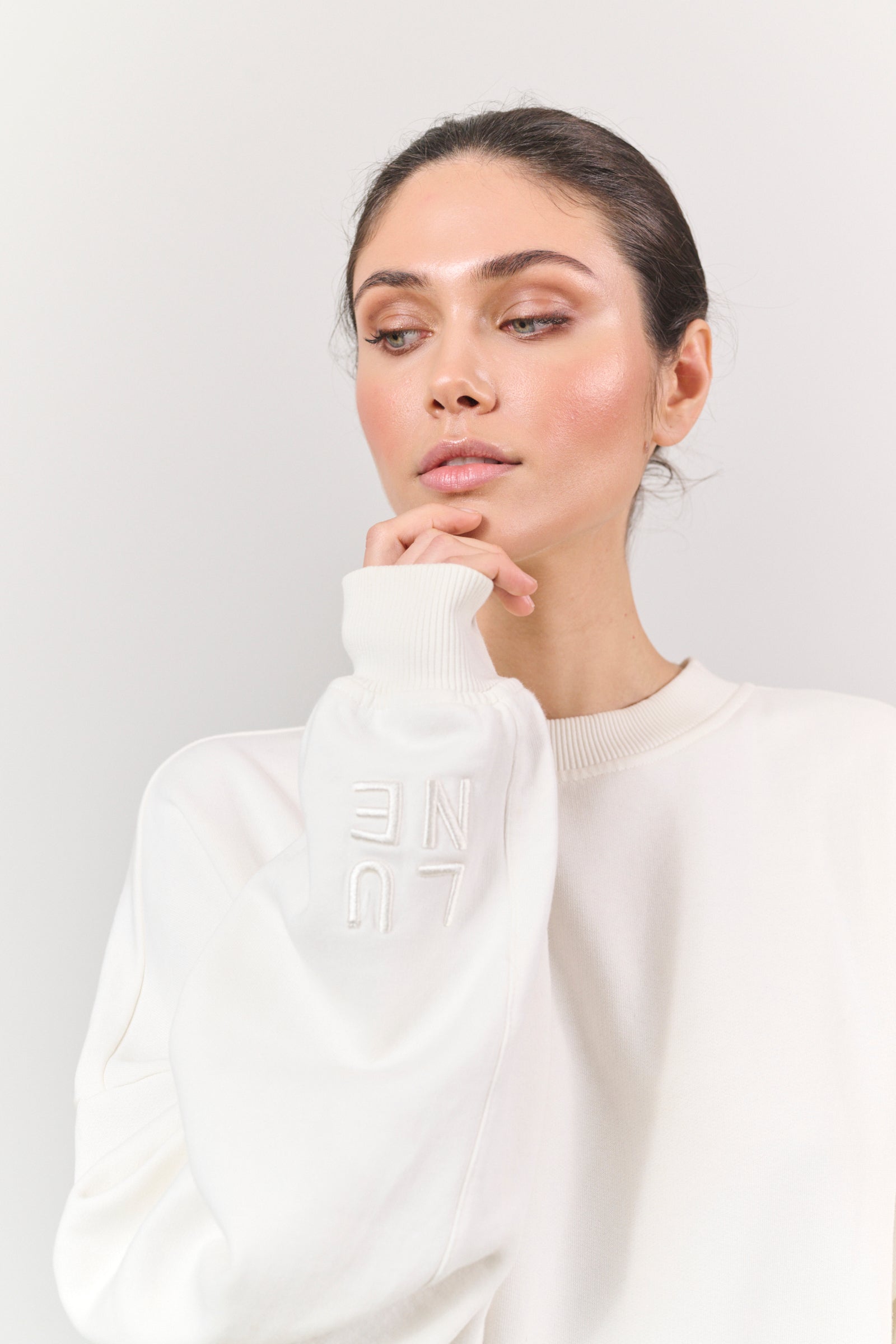 ZANE 100% ORGANIC COTTON oversized crew - Marshmellow
