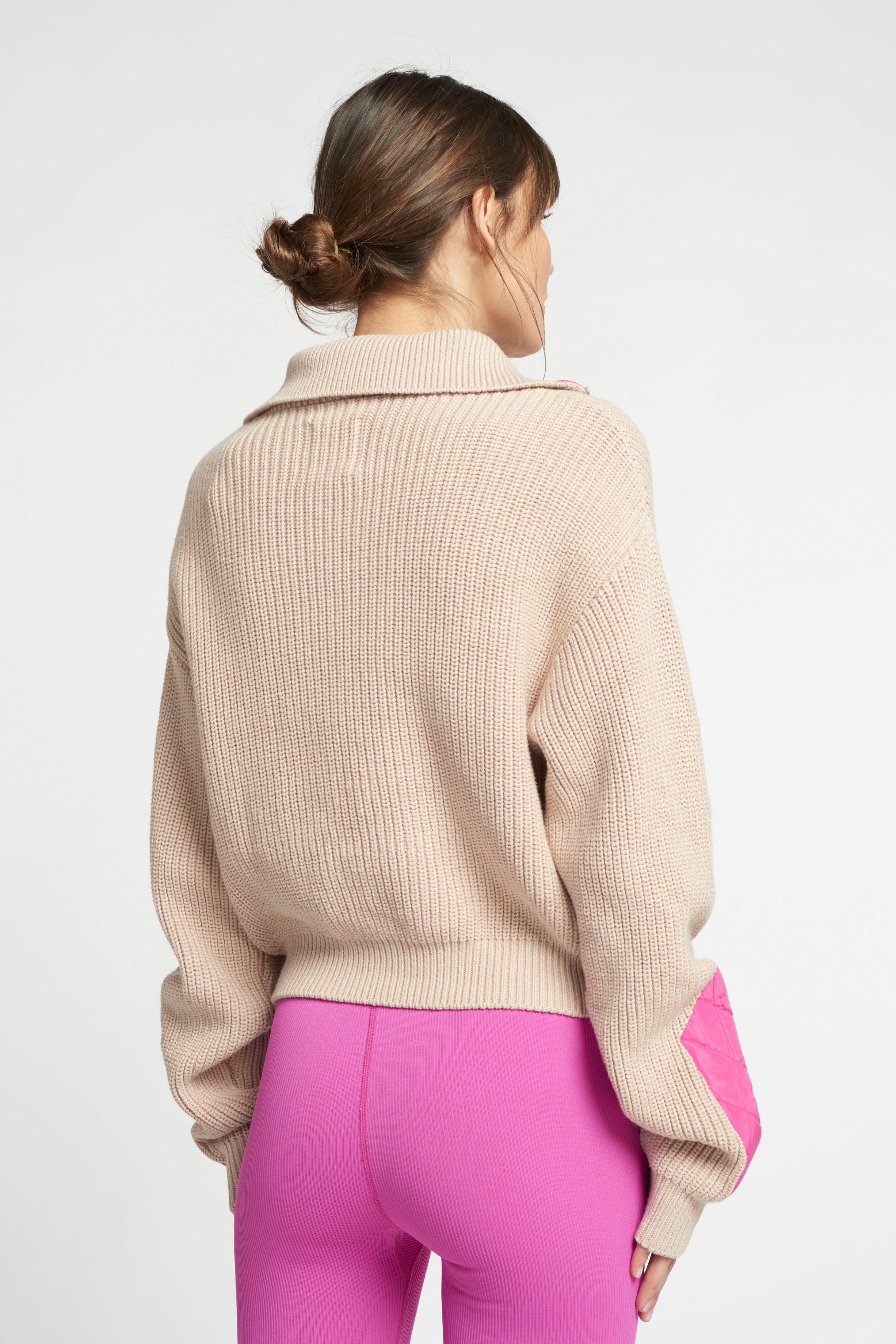 Percy zip knit - Beige