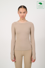 MAIA MicroModal soft rib longsleeve - Dune