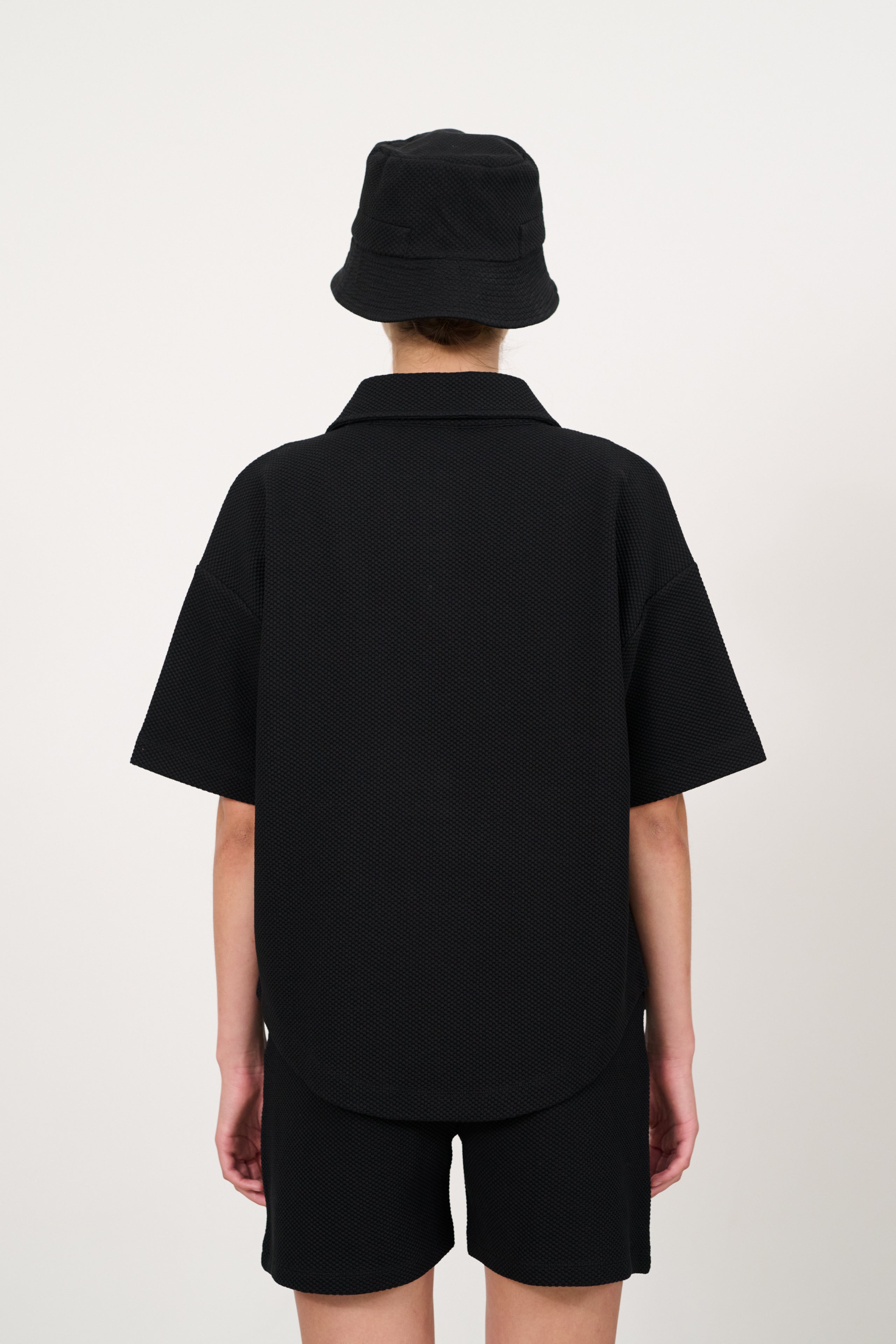 Moon structured boxy blouse - Black