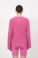 Hazel cable knit - Red Violet