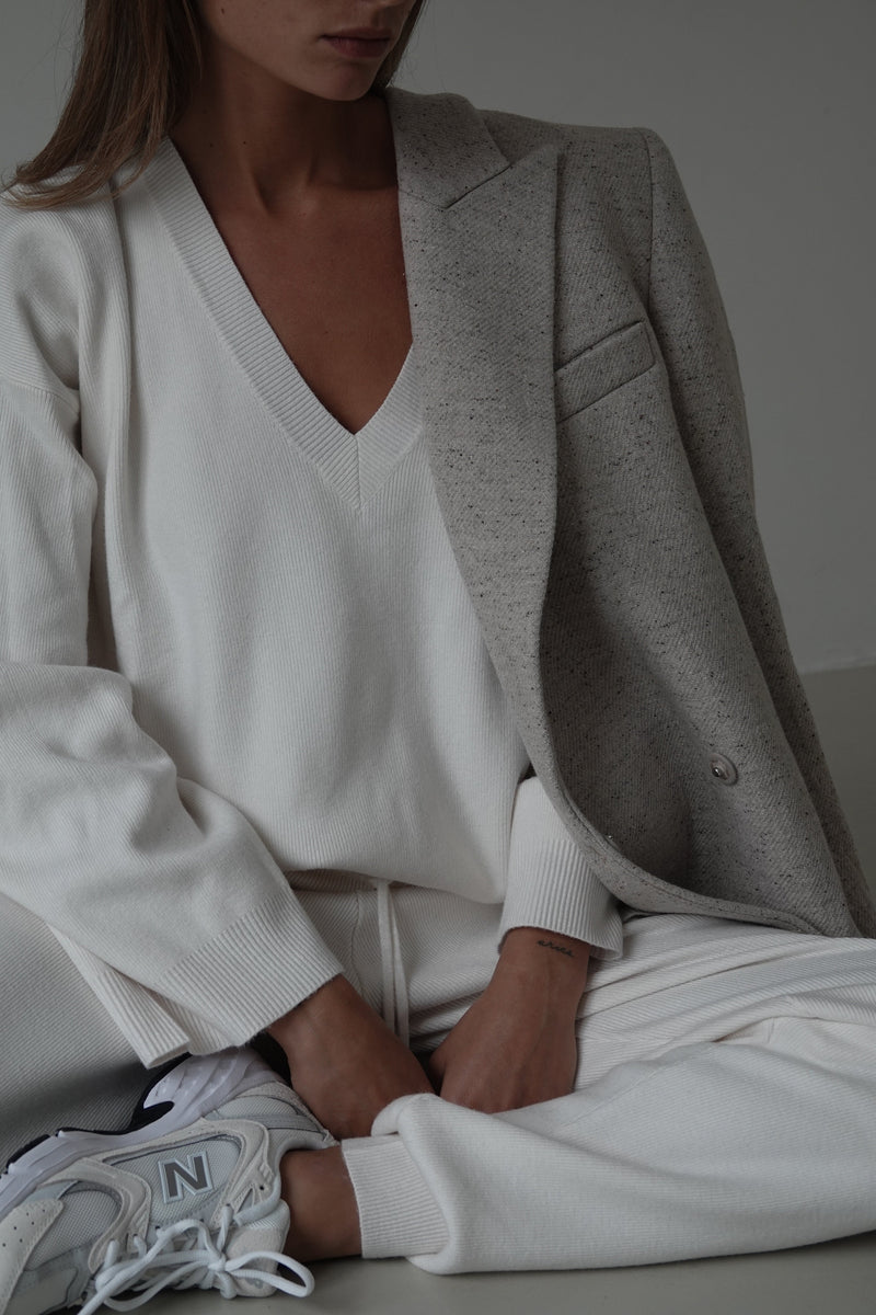 Millie knitted jogger - Off White