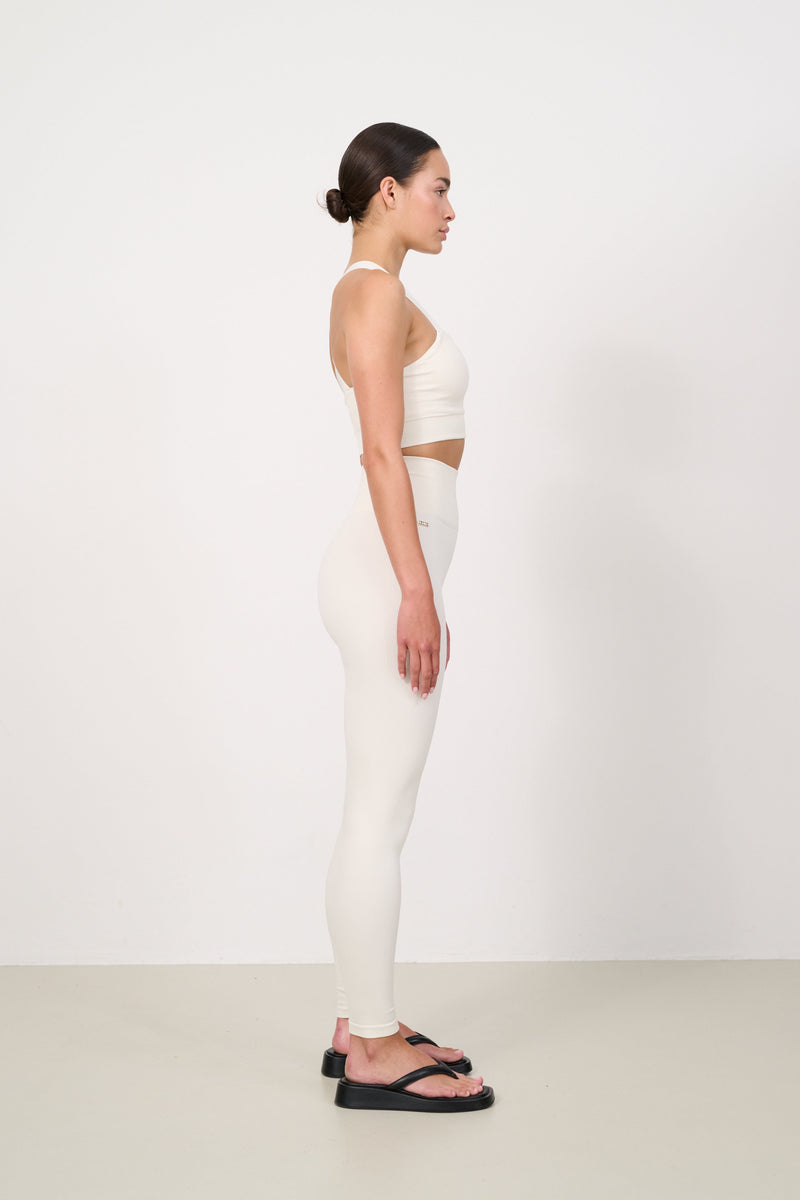 LUNA SCULPT seamless high-waisted rib legging - Marshmellow